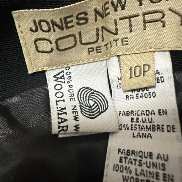 Vintage Jones New York Country Wool Slacks Women's 10P Black Lined Business - Picture 6 of 7